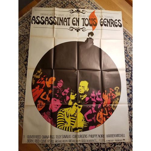 Affiche Cinéma 1969 Assassinat En Tous Genres 120x160 Dearden, Oliver Reed, Diana Rigg