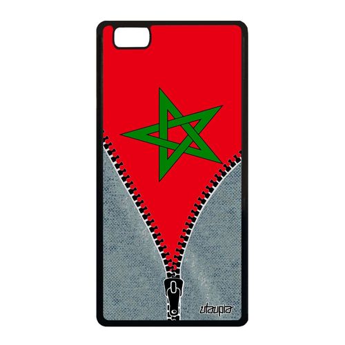 Coque Drapeau Maroc Marocain Pour Huawei P8 Lite 2015 Silicone Jeux Olympiques A
