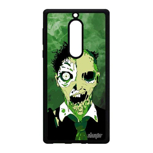 Coque Zombie Nokia 5 Silicone Design Mort Vivant Fumee Aluminium Brouillard Vert