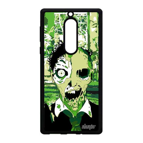 Coque Nokia 5 Silicone Zombie Halloween Vert Portable Motif Mort Vivant Ville De