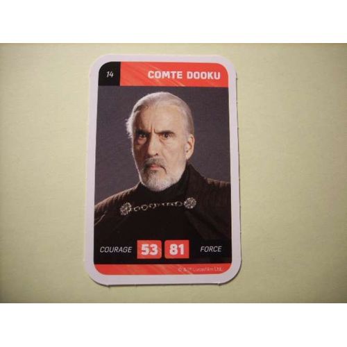 Carte Leclerc Star Wars 2018 : Comte Dooku Numéro 14