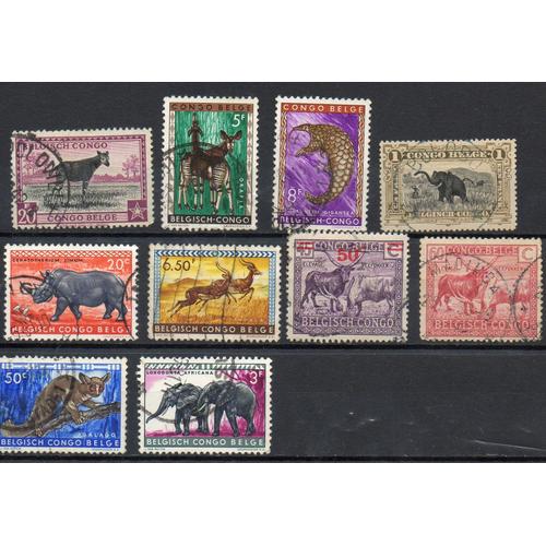 Congo-Belge Timbres Animaux