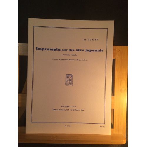 Henri Büsser Impromptu Sur Des Airs Japonais Pour Harpe À Pédale Partition Leduc