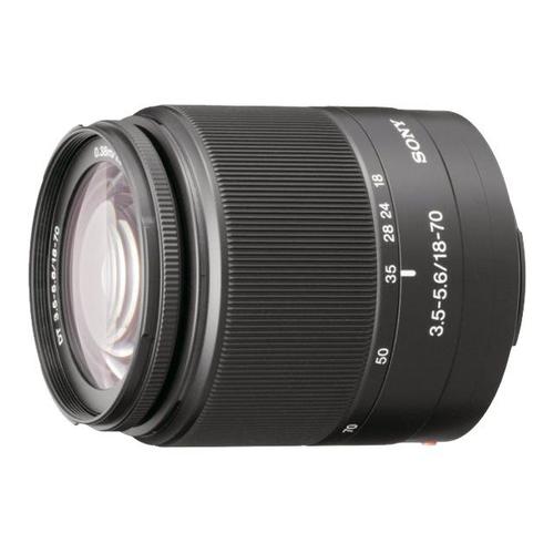 Objectif Sony SAL1870 - Fonction Zoom - 18 mm - 70 mm - f/3.5-5.6 DT - Sony A-type - pour Handycam NEX-VG900; a DSLR-A100, SLT-A55, A57, A58, A65, A77; a NEX F3D, F3K, F3Y; a3000