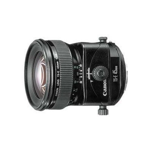 Objectif Canon TS E - Fonction Bascule et décentrement - 45 mm - f/2.8 - Canon EF - pour EOS 1000, 1D, 50, 500, 5D, 7D, Kiss F, Kiss X2, Kiss X3, Rebel T1i, Rebel XS, Rebel XSi