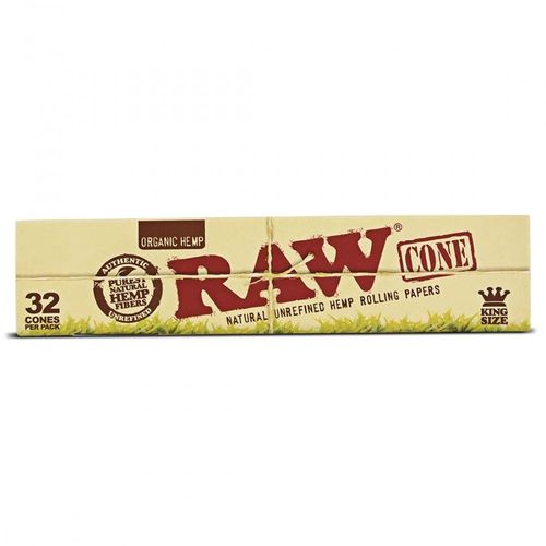 boîte 32 cones raw hemp king size pré-roulé