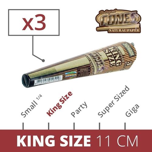cones king size unbleached x 3
