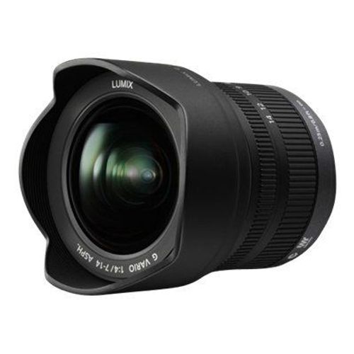 Objectif Panasonic Lumix H-F007014E - Fonction Grand angle - 7 mm - 14 mm - f/4.0 G VARIO - Micro Four Thirds - pour Lumix DC-BGH1; Lumix G DC-G100, G110, G90, GF90, GH5M2, GH6, GH6L, GX880...