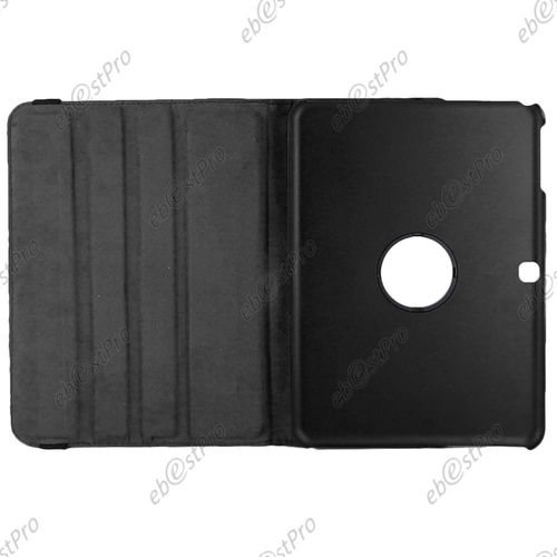 Ebeststar ® Housse Coque Etui Pu Cuir Rotatif Avec Support À Rotation 360° Pour Samsung Galaxy Tab 4 10.1 Sm-T530, T531 T535, Couleur Noir + Mini Stylet + 1 Film Protection D'écran + Lingette
