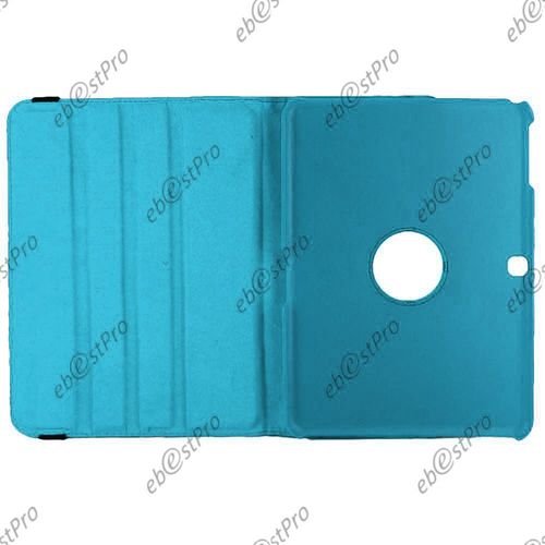 Ebeststar ® Housse Coque Etui Pu Cuir Rotatif Avec Support À Rotation 360° Pour Samsung Galaxy Tab 4 10.1 Sm-T530, T531 T535, Couleur Bleu + Mini Stylet + 1 Film Protection D'écran + Lingette