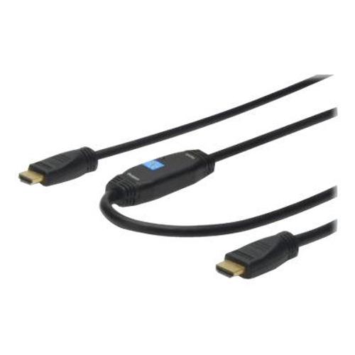 ASSMANN HDMI High Speed with Ethernet - Câble HDMI avec Ethernet - HDMI mâle pour HDMI mâle - 30 m - double blindage - noir