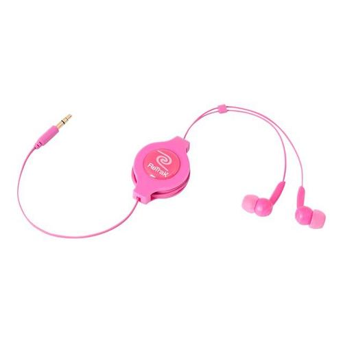 ReTrak EUAUDIOPNK - Écouteurs - intra-auriculaire - filaire - jack 3,5mm - rose