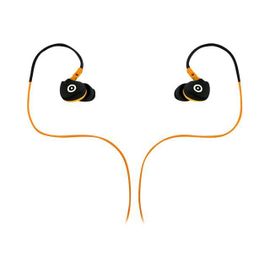Muvit Sport Stereo Headset - Écouteurs avec micro - intra-auriculaire - filaire - jack 3,5mm - noir, orange