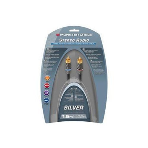 Monster Silver Ultra High Performance Stereo - Câble audio - RCA x 2 mâle pour RCA x 2 mâle - 1.5 m - blindé