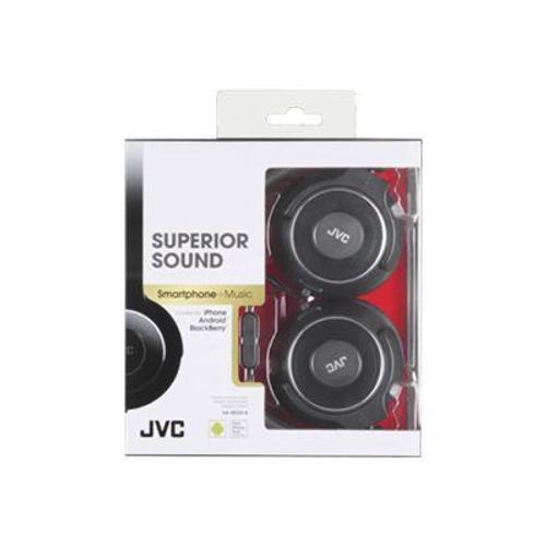 JVC HA-SR225 - Écouteurs avec micro - sur-oreille - filaire - jack 3,5mm - noir