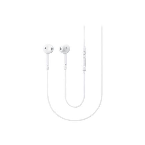 Samsung EO-EG920B - Écouteurs avec micro - intra-auriculaire - filaire - jack 3,5mm - blanc - pour Samsung Convoy 3, Rugby 4, S336; ATIV SE; Galaxy E5, Mega 2, Prevail LTE, S6, Stardust