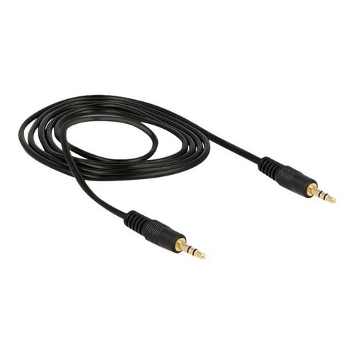 Delock - Câble audio - mini-phone stereo 3.5 mm mâle pour mini-phone stereo 3.5 mm mâle - 1 m - noir
