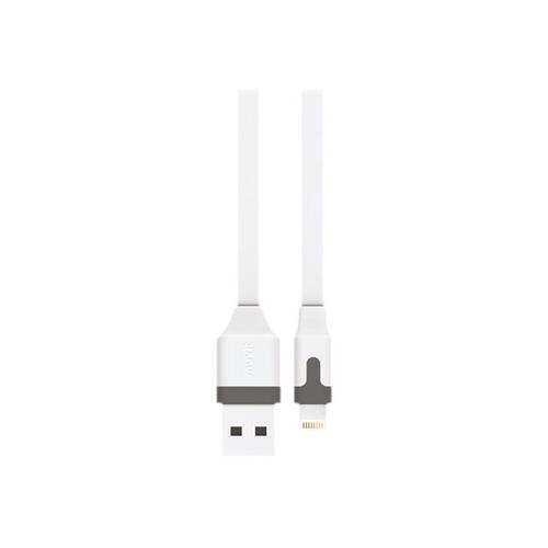 MUVIT - Câble Lightning - USB mâle pour Lightning mâle - 2 m - blanc - moulé