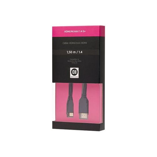 D2 Diffusion - Câble HDMI - HDMI mâle pour 19 pin mini HDMI Type C mâle - 1.5 m
