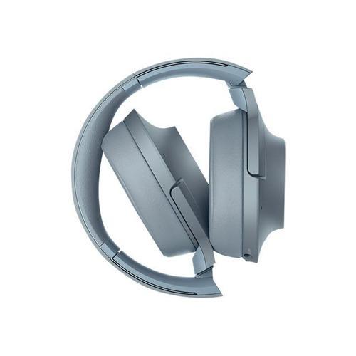 Sony h.ear on 2 Wireless NC WH-H900N - Écouteurs avec micro - circum-aural - Bluetooth - sans fil - NFC* - Suppresseur de bruit actif - bleu nuit