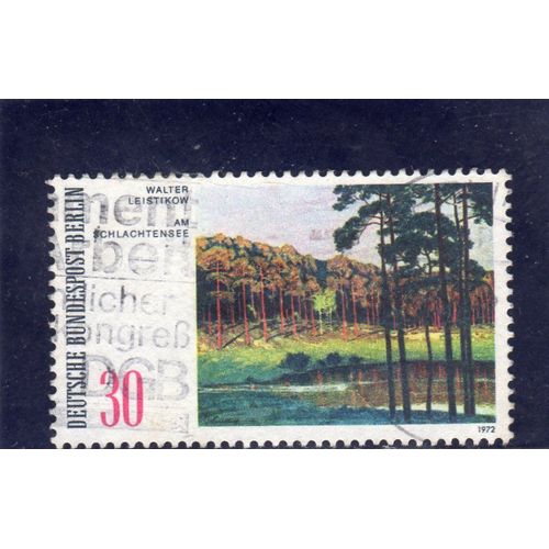 Timbre-Poste De Berlin Ouest (Paysage Autour De Berlin : Lac De Schlacht)