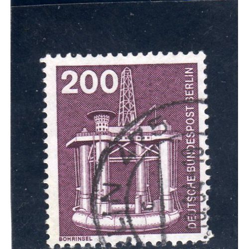 Timbre-Poste De Berlin Ouest (Industrie Et Technique : Plate-Forme De Forage)