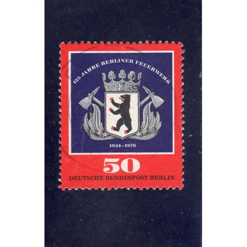 Timbre-Poste De Berlin Ouest (125ème Anniversaire Des Pompiers De Berlin)