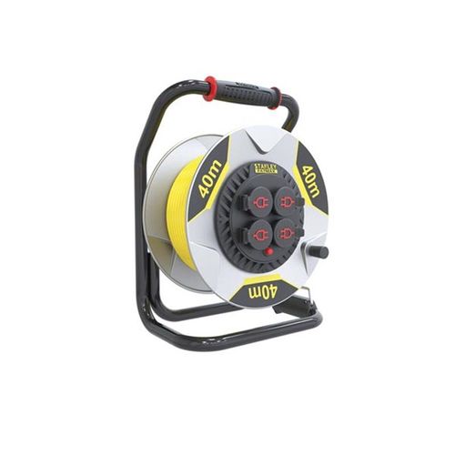 Stanley Fatmax - Enrouleur Néoprène Avec Systeme "Anti-Twist" - 40 M - 3G2.5 - 4 Prises