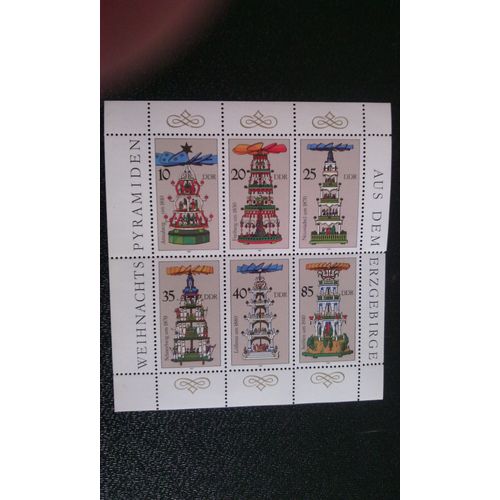 Timbre Allemagne - République Démocratique (Ddr) ( Yt 2748-2753 ) 1987 Pyramides De Noël De L'Erzgebirge