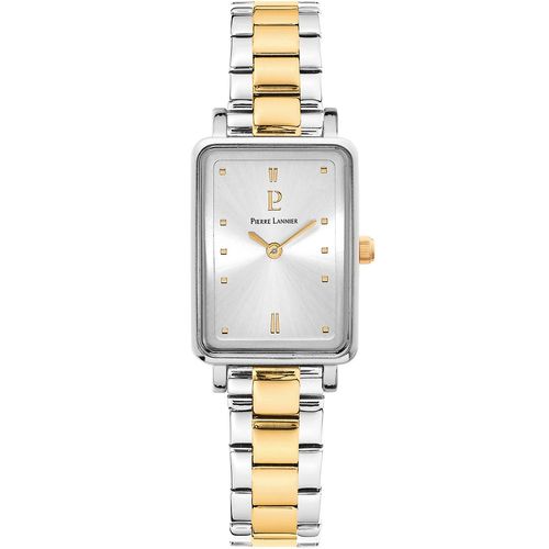 Montre Femme Ariane Cadran Argenté Bracelet Acier Bicolore