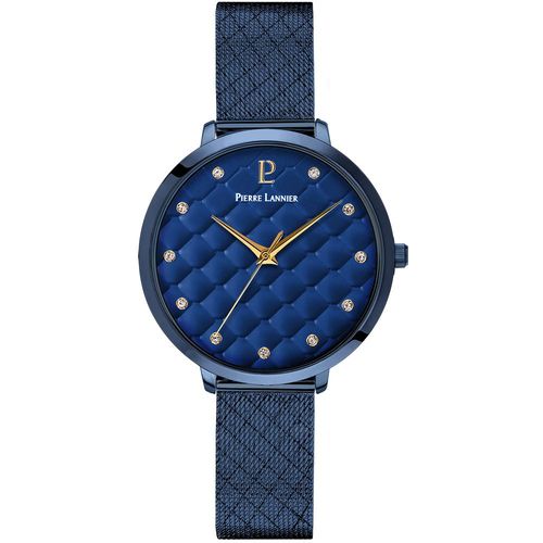 Coffret Femme Grace Cadran Bleu Bracelet Acier Milanais Bleu