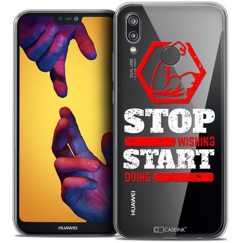 Caseink Coque Pour Huawei P20 Lite (5.84 ) Housse Etui [Crystal Gel Motif Hd Collection Quote Design Start Doing - Souple - Ultra Fin - Imprimé En France]