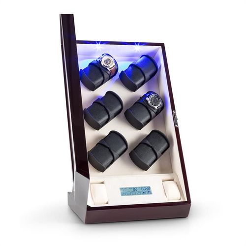 Klarstein Klingenthal Remontoir De Montre Droite-Gauche 12 Heures Tactile Led - Noir