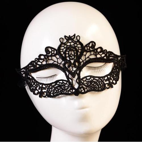 Masque Loup Dentelle Noir Soirée Libertine Coquine Carnaval