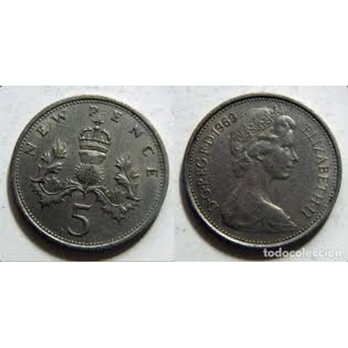 5 New Pence 1969 Elizabeth Ii
