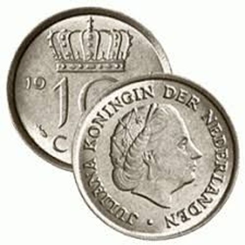 Lot De 5 Pièces De 10 Cent Hollandais (Florin) 1958