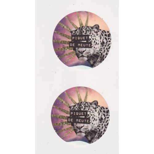 2 Autocollants Piquet De Meute 9 X 9 Cm