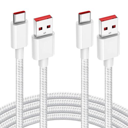 80w Super-Vooc Cable Chargeur Pour Oneplus 11 5g/10 Pro/10t/9 8t 8 7t,Nord Ce 3 Lite 5g,Realme Gt 2 Pro/Neo 3 3t,9 8 7 6 Pro/X50 X3,Oppo A17 A78 A57 A57s A94 A77 Find X5 Reno 7 8,7.3a Usb C 1.8m+1.8m