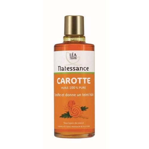 Natessance Huile Carotte - 100 Ml - Tonifie Et Donne Un Teint Hale 