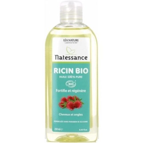 Natessance Huile De Ricin Bio - 250 Ml - 100% Pure - Adoucissant. Eclaircissant. Purifiant 