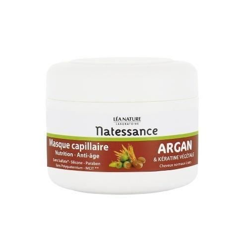 Natessance Masque Capillaire Anti-Age - 200 Ml - Argan Et Keratine Vegetale - Nutrition Et Anti-Age 