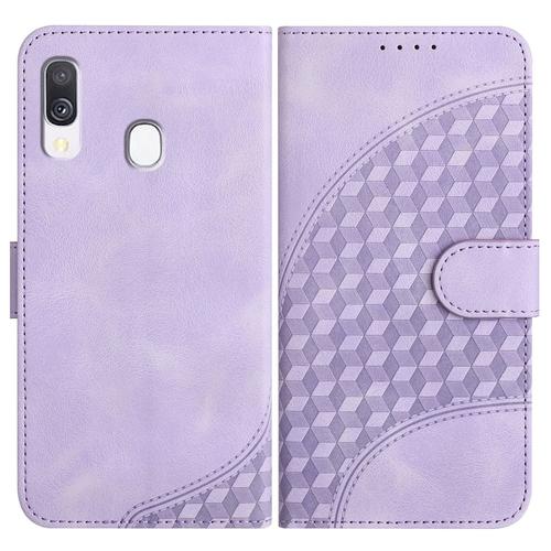 Coque Pour Samsung Galaxy A40 Rabat,Etui En Cuir Pu Portefeuille Coque Avec Fente Carte,Antichoc Housse De Etui Pour Samsung Galaxy A40,Violet