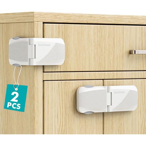 2 Pièces De Bloque Porte Bebe Sécurité,Protection Porte Bébé,Sécurité Enfant Pour Armoire Tiroir, Blocage Tiroir, Serrure Armoire Pour Bébés Enfants Pour Meubles, Fort Adhésif, Sans Perçage