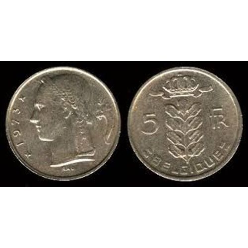 Pièce Bege 5 Francs 1973