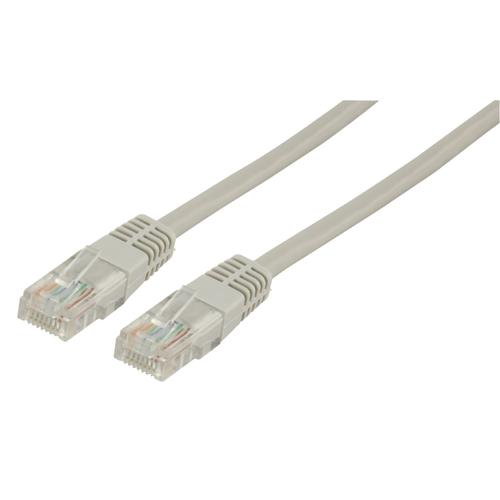 Uniformatic - Cordon de raccordement - RJ-45 (M) pour RJ-45 (M) - 5 m - UTP - CAT 5e - moulé, bloqué - gris