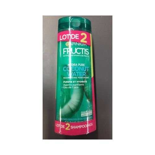 Fructis - Shampoing - Coconut Water Purifie - Lot De 2x250ml 