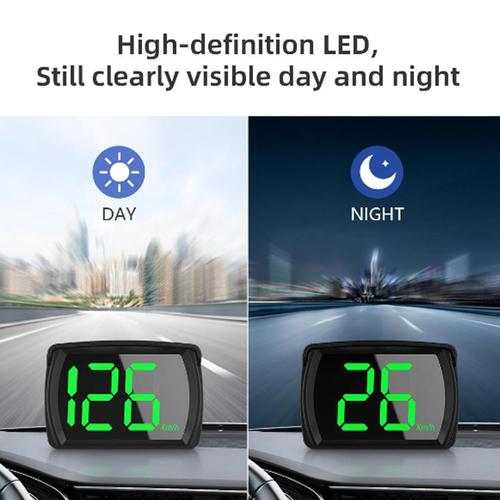 Afficheur Tête Haute Pour Voiture, Compteur Vitesse Gps Km/H Ecran Couleur Led Haute Définition Compteur De Vitesse Digital Afficheur Tête Haute Pour Voiture Avec Grande Police D'affichage Câble Usb