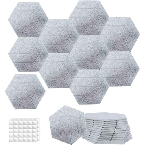 Lot de 12 Panneaux de Mousse Acoustique,Mousse Anti-bruit Panneaux Acoustiques Haute Densité Isolant Phonique,Panneaux Acoustique,pour Podcasting,Studio d'enregistrement,Bureaux,Plafonds