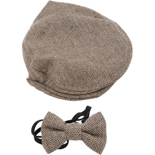 Gentleman Casquette Noeud Papillon Bébé Dessin Animé Photo Casquette Nouveau-né Enfant Photographie Vêtements Haut de Forme pour Bébé Accessoires de Photographie(#3)