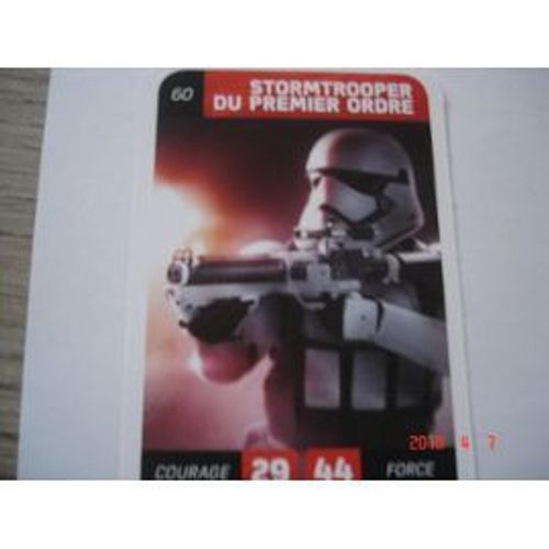 Carte Leclerc Star Wars 2018 Stormtrooper Du Premier Ordre Numéro 60